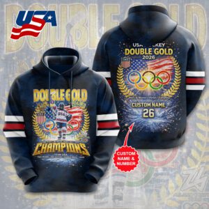 Personalized USA Hockey Olympic Champions 2026 3D 3D Hoodie SPM1269