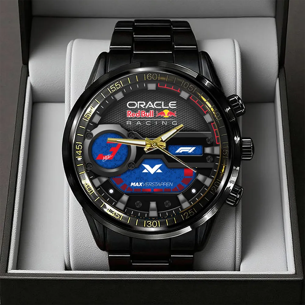 Red Bull Racing x Max Verstappen Black Stainless Steel Watch SPM1064