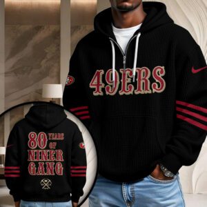 San Francisco 49ers 80th Anniversary 2026 3D Unisex Waffle Hoodie UWH1012