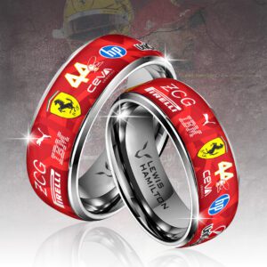 Scuderia Ferrari Las Vegas x Lewis Hamilton Custom Alloy Ring SPM1066