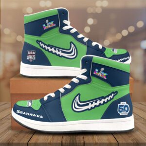 Seattle Seahawks 2025 Super Bowl LX Champions AJ1 Sneaker SPM1122