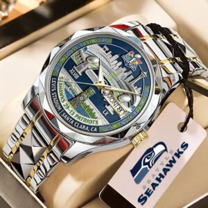Seattle Seahawks 2025 Super Bowl LX Champions Alloy Luxury Quartz Watch SPM1140