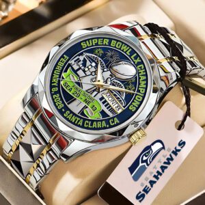 Seattle Seahawks 2025 Super Bowl LX Champions Alloy Luxury Quartz Watch SPM1145