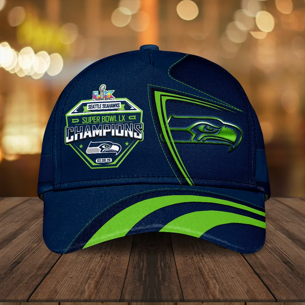 Seattle Seahawks 2025 Super Bowl LX Champions Classic Cap SPM1016