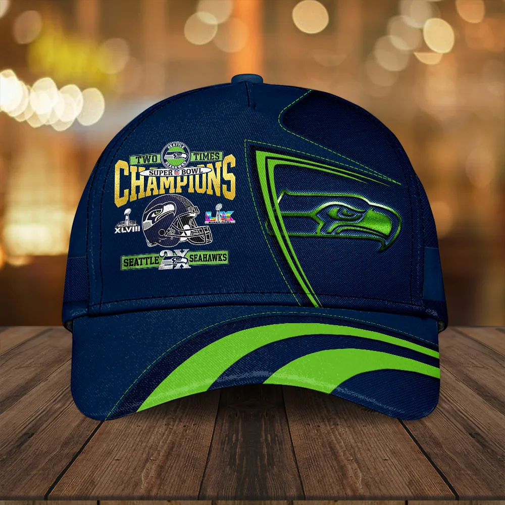 Seattle Seahawks 2025 Super Bowl LX Champions Classic Cap SPM1040