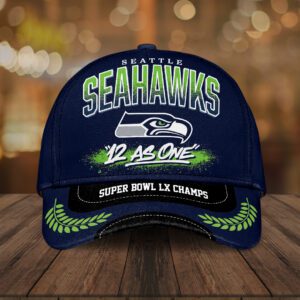 Seattle Seahawks 2025 Super Bowl LX Champions Classic Cap SPM1095