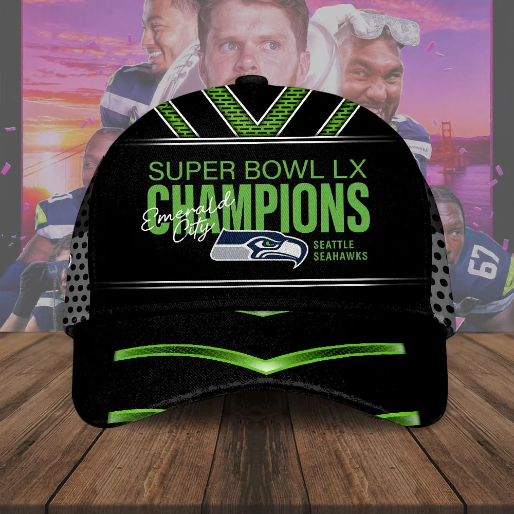 Seattle Seahawks 2025 Super Bowl LX Champions Classic Cap SPM1097
