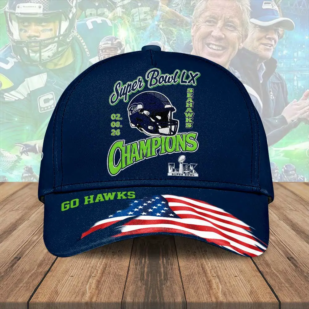 Seattle Seahawks 2025 Super Bowl LX Champions Classic Cap SPM1099