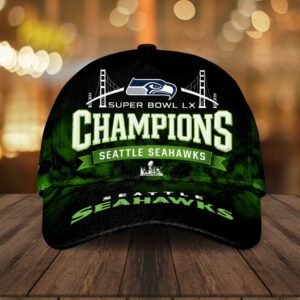 Seattle Seahawks 2025 Super Bowl LX Champions Classic Cap SPM1133