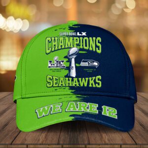 Seattle Seahawks 2025 Super Bowl LX Champions Classic Cap SPM1138