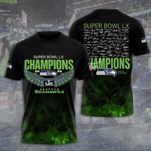 Seattle Seahawks 2025 Super Bowl LX Champions Unisex Performance T-Shirt SPM1195