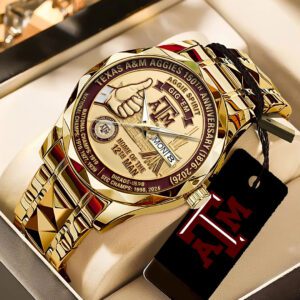 Texas A&M Aggies Football 150th Anniversary 2026 Alloy Luxury Quartz Watch SPM1047