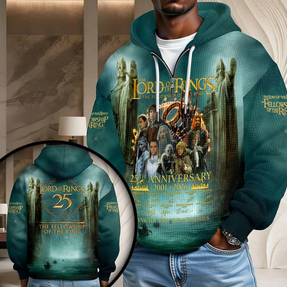 The Lord of the Rings 25th Anniversary 2026 3D Unisex Waffle Hoodie UWH1022