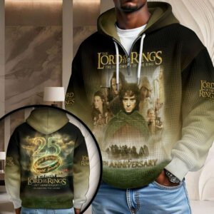 The Lord of the Rings 25th Anniversary 3D Unisex Waffle Hoodie UWH1017