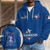 Toronto Blue Jays 2025 American League Champions 3D Unisex Waffle Hoodie UWH1029