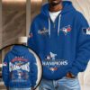 Toronto Blue Jays 2025 American League Champions 3D Unisex Waffle Hoodie UWH1030