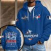 Toronto Blue Jays 2025 American League Champions 3D Unisex Waffle Hoodie UWH1033