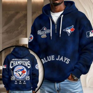 Toronto Blue Jays 2025 American League Champions 3D Unisex Waffle Hoodie UWH1049