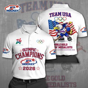 USA Hockey Olympic Champions 2026 Polo Shirt SPM1210